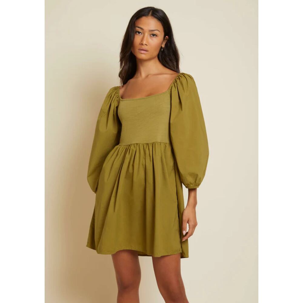 New Nation LTD Heddie Combo Babydoll Dress Women's Size L